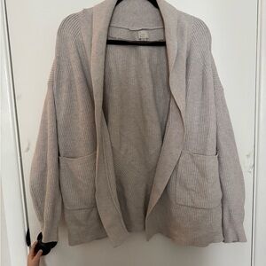 Cozy Beige Open-Front Cardigan